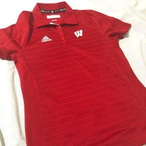 adidas Wisconsin Badgers Women's Polo NWT